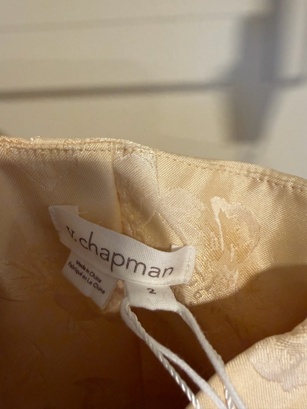 V. Chapman The Ellerie Dress Butter Yellow Baroque Floral Size 2 NEW! With tags! - Picture 8 of 13